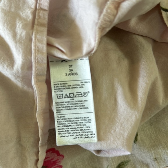 OLD NAVY BEAUTIFUL 🌷 FLORAL TODDLER GIRL DRESS SIZE 3T - Picture 6 of 6